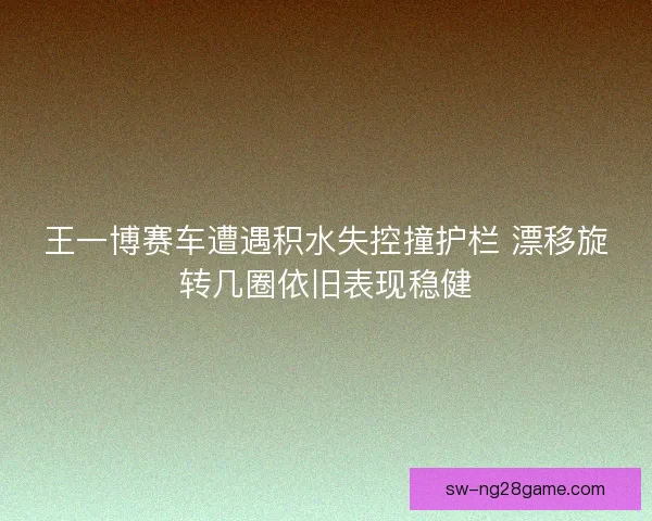 王一博赛车遭遇积水失控撞护栏 漂移旋转几圈依旧表现稳健