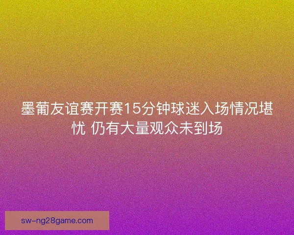 墨葡友谊赛开赛15分钟球迷入场情况堪忧 仍有大量观众未到场