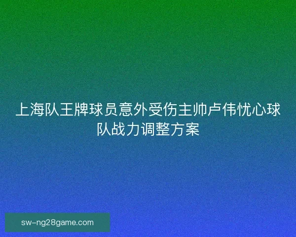 上海队王牌球员意外受伤主帅卢伟忧心球队战力调整方案